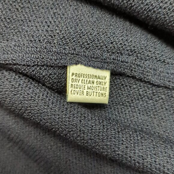 St. John Cardigan Women's L Blue Santana Knit Nautical Golden Buttons Epaulettes - Picture 11 of 13